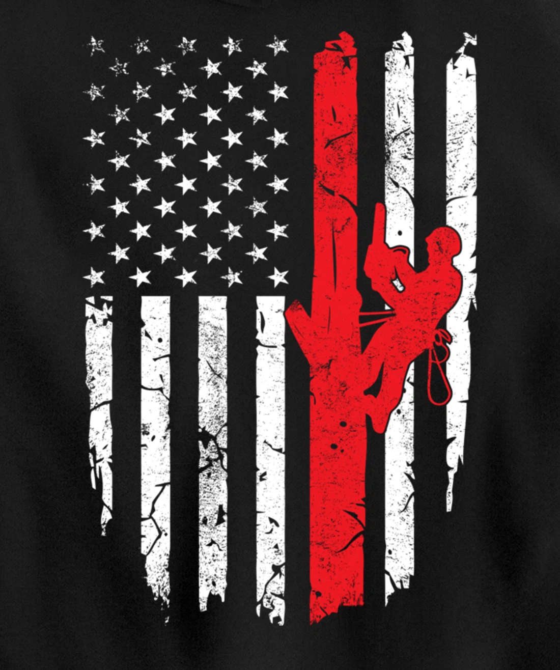 USA American Flag Arborist 4th of July Patriotic Pullover Hoodie