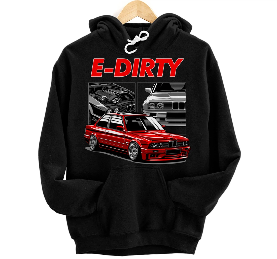 E30 Stanced Turbo Euro Car Pullover Hoodie