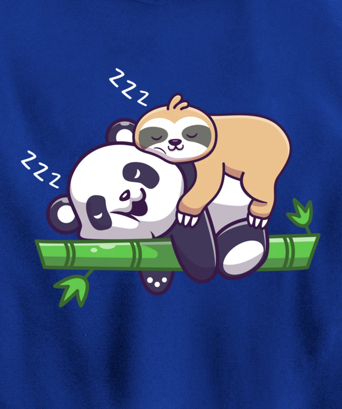 Cute sleeping sloth on panda bear - sloth sleep Pullover Hoodie