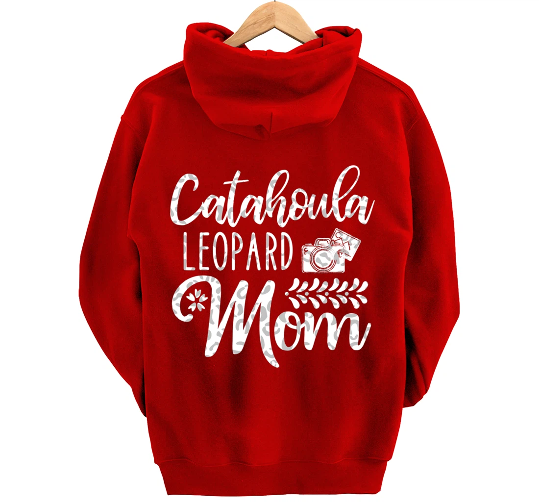 Catahoula Leopard Dog Mom Cute Paw Pet Owner Dog Lovers Pullover Hoodie