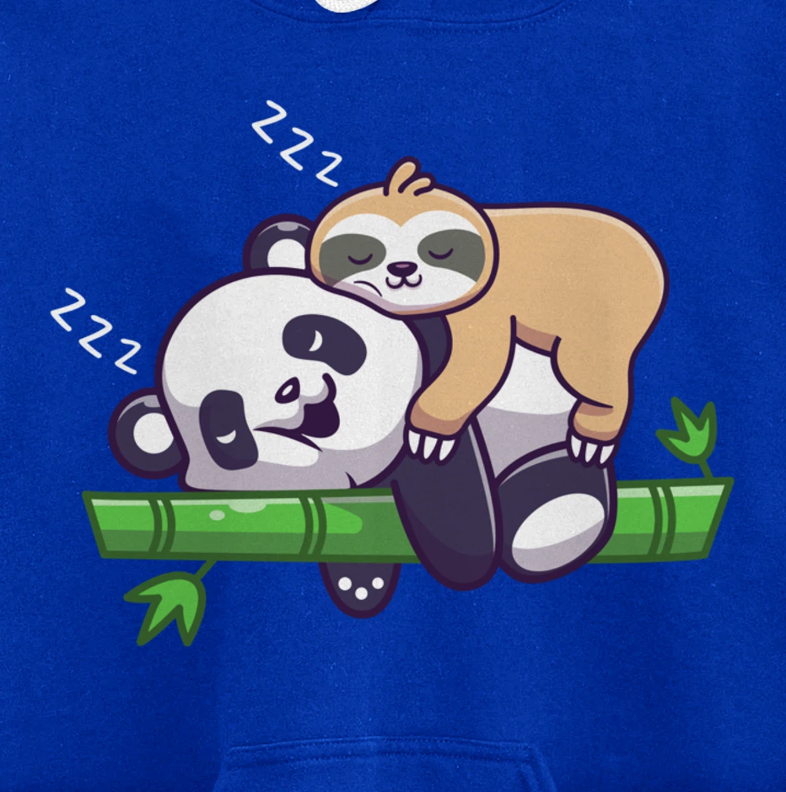 Cute sleeping sloth on panda bear - sloth sleep Pullover Hoodie