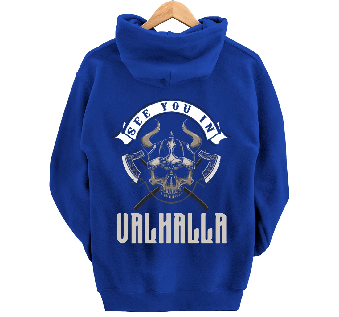 See You In Valhalla Viking Saying Pullover Hoodie
