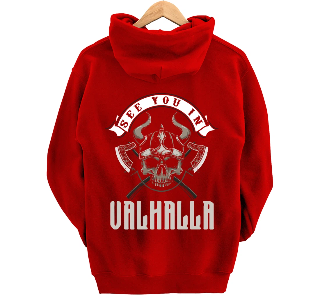 See You In Valhalla Viking Saying Pullover Hoodie