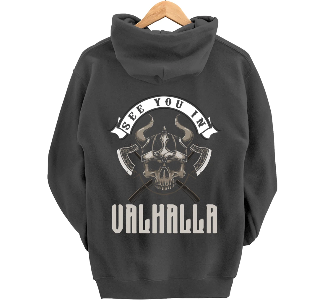See You In Valhalla Viking Saying Pullover Hoodie