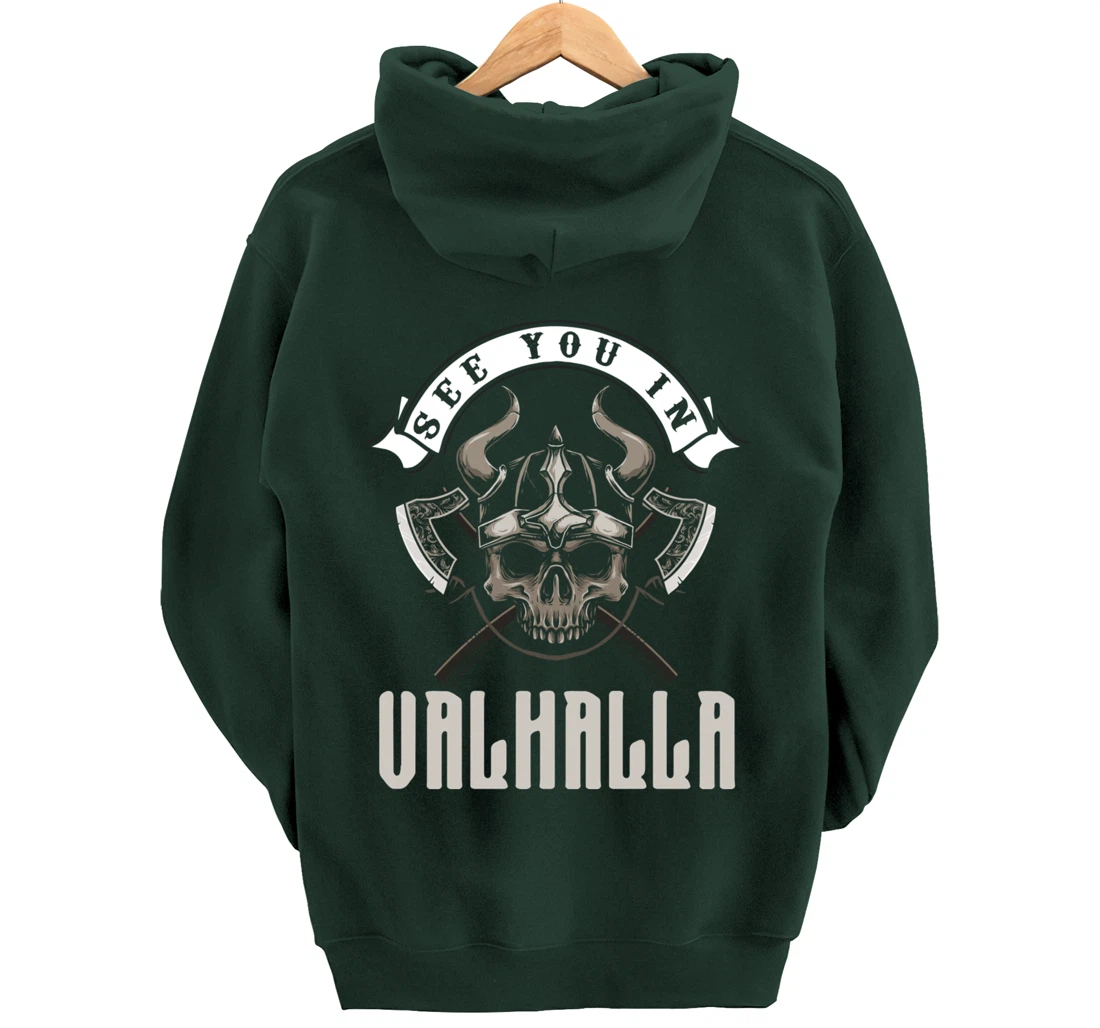 See You In Valhalla Viking Saying Pullover Hoodie