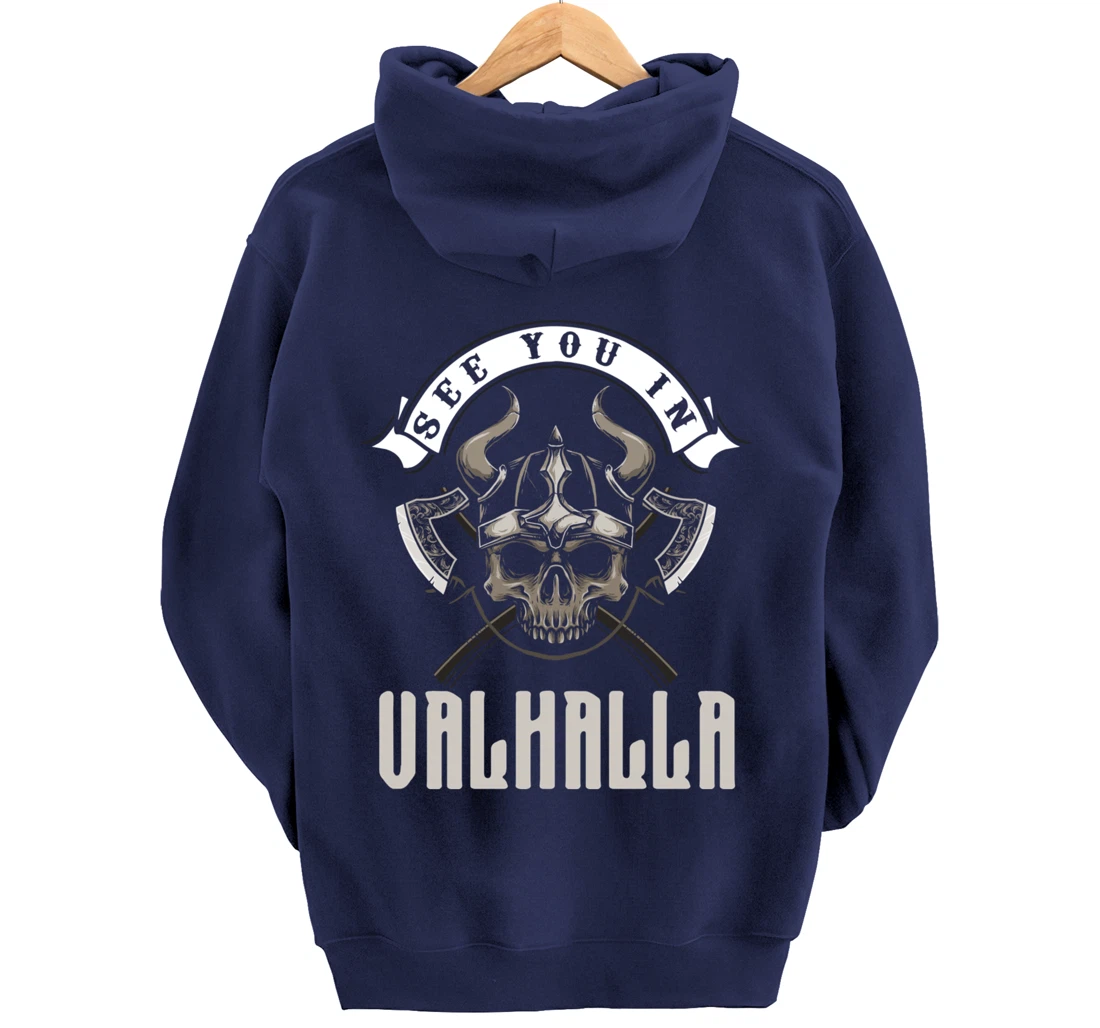 See You In Valhalla Viking Saying Pullover Hoodie