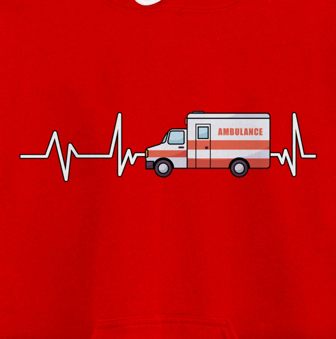 Ambulance Heartbeat Ambulance EMT Gift Ambulance Pullover Hoodie