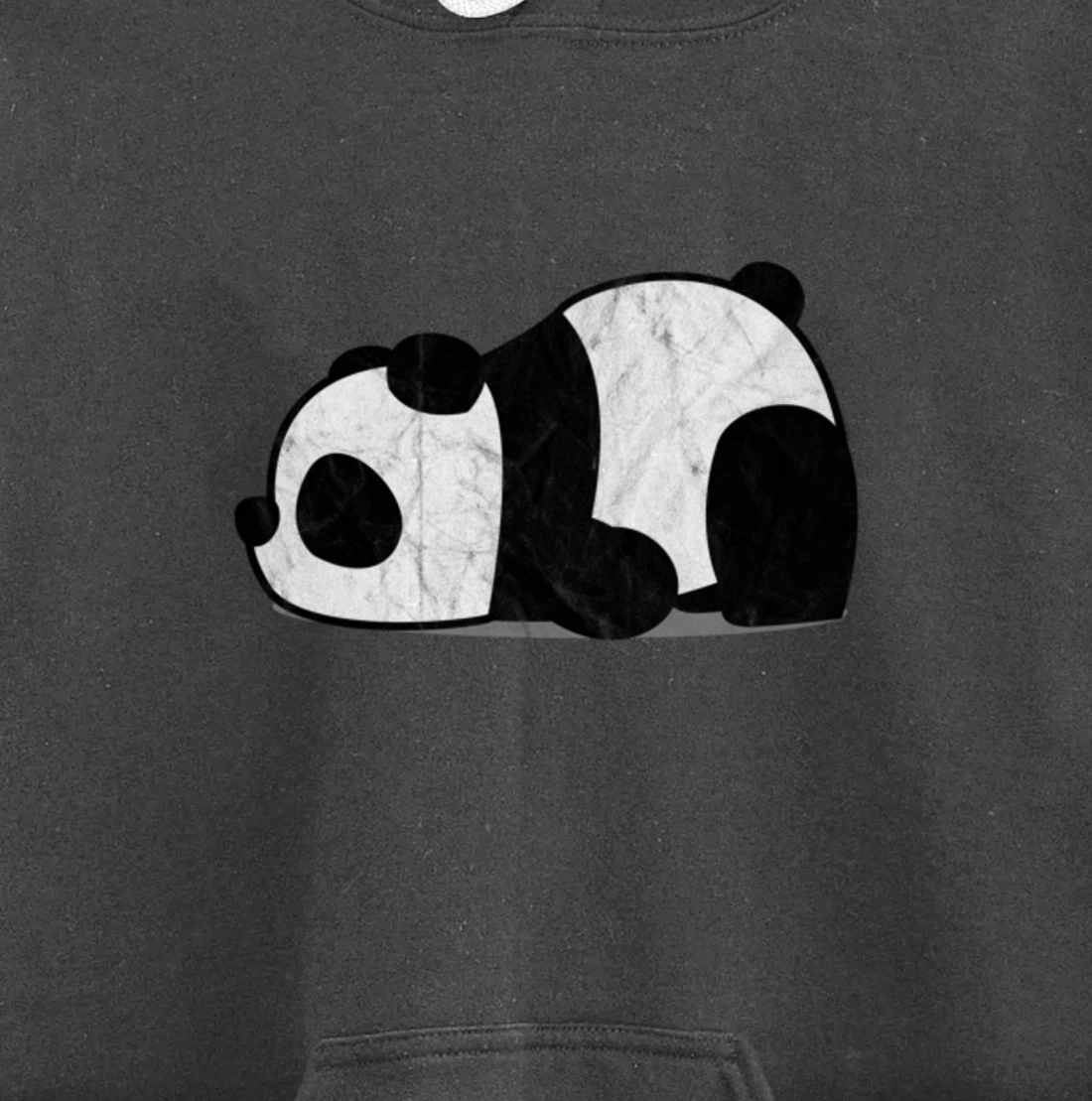 Funny Lazy Panda Retro Graphic Pullover Hoodie
