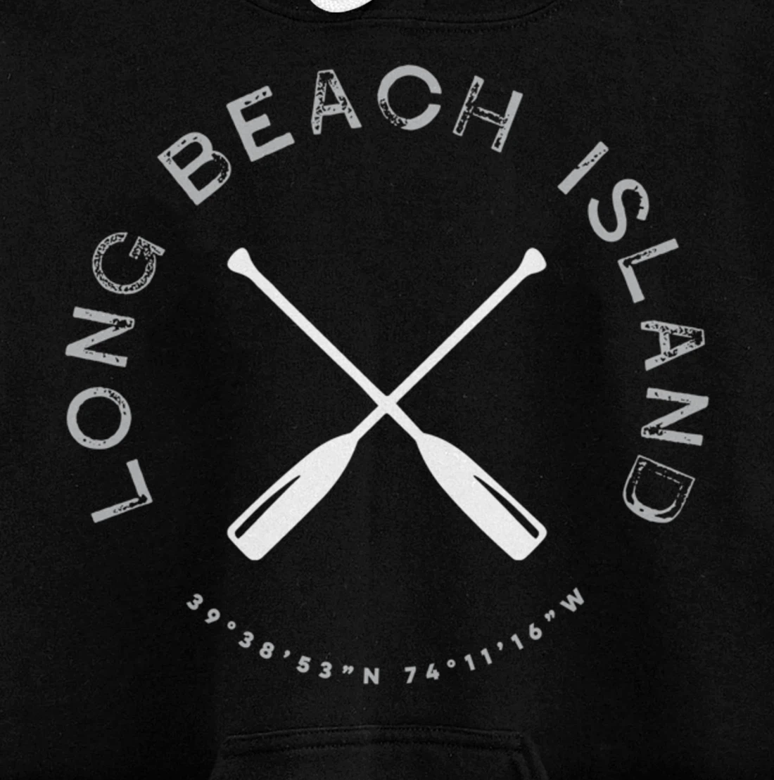 Long Beach Island LBI New Jersey Vintage Retro Pullover Hoodie