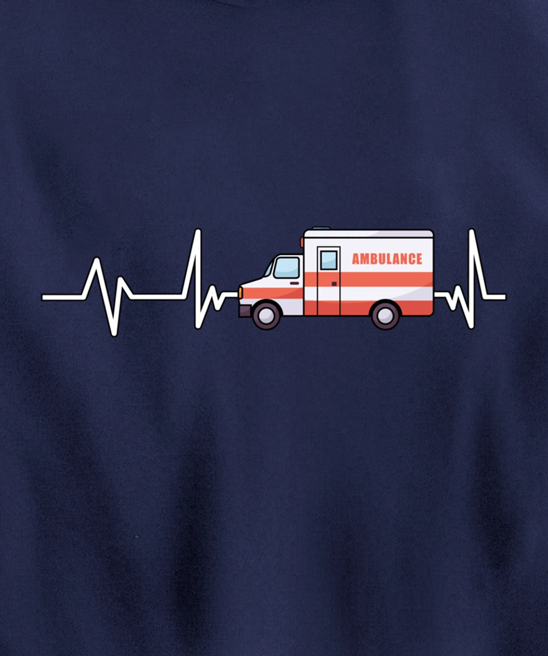 Ambulance Heartbeat Ambulance EMT Gift Ambulance Pullover Hoodie
