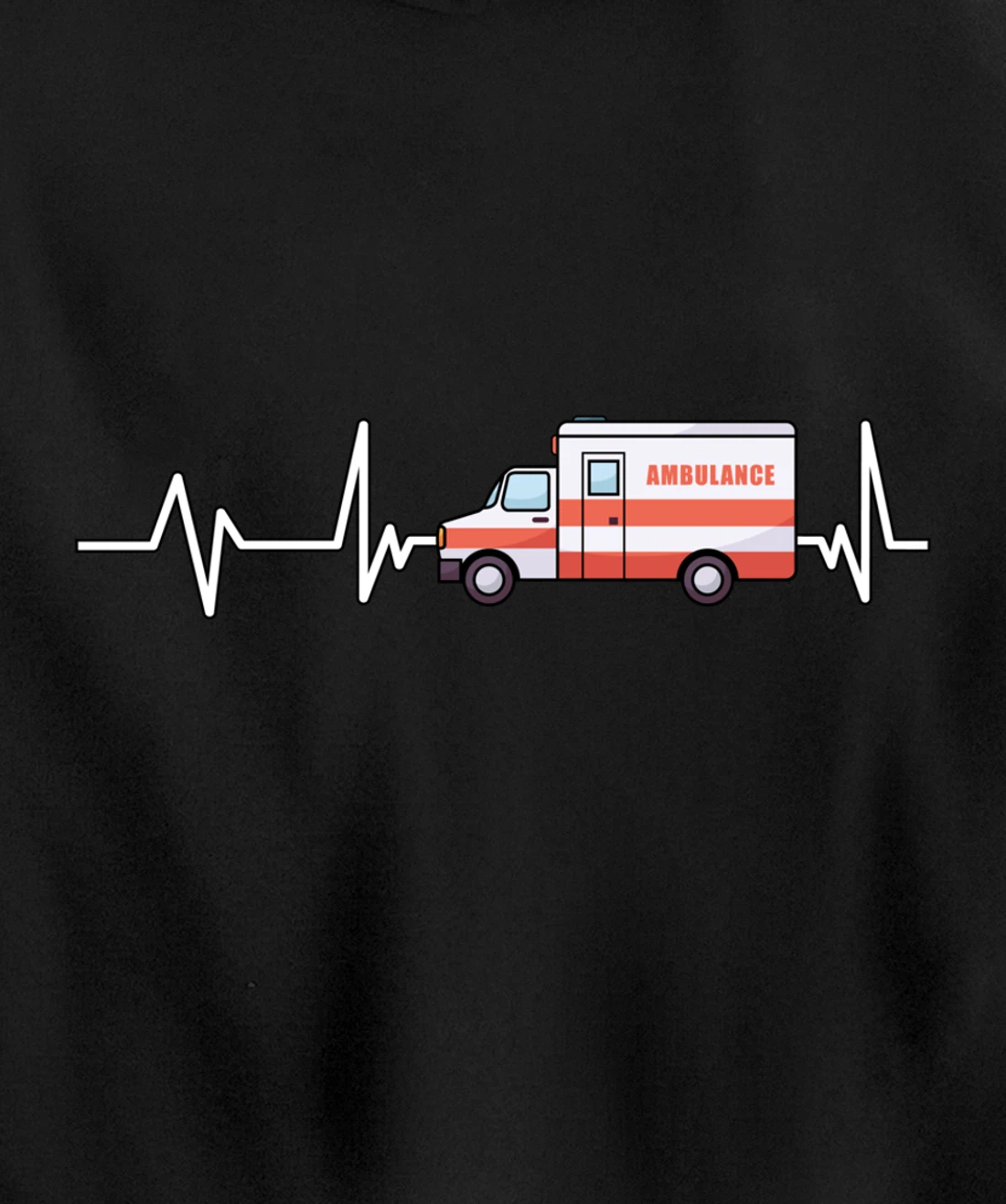 Ambulance Heartbeat Ambulance EMT Gift Ambulance Pullover Hoodie