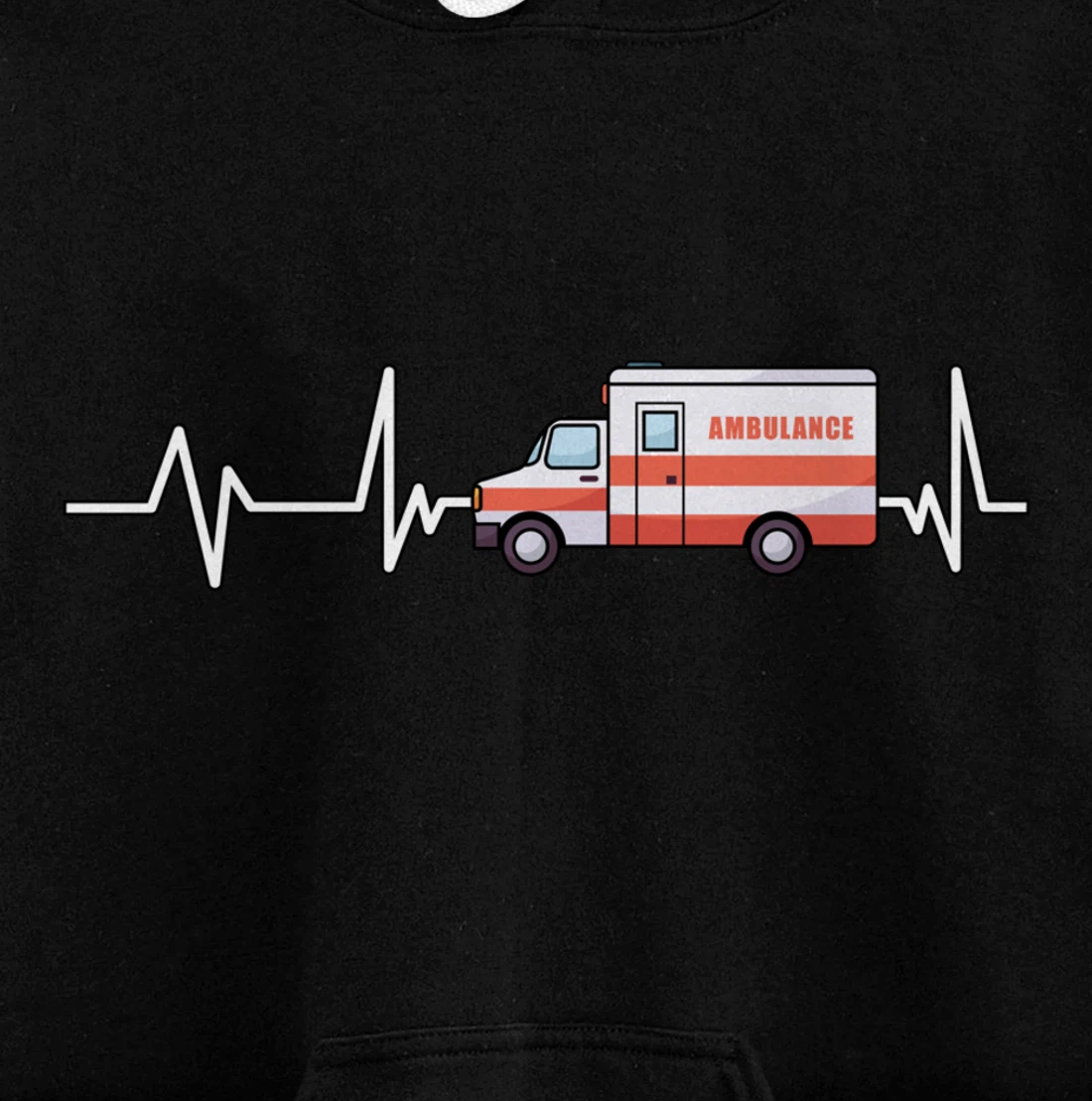 Ambulance Heartbeat Ambulance EMT Gift Ambulance Pullover Hoodie