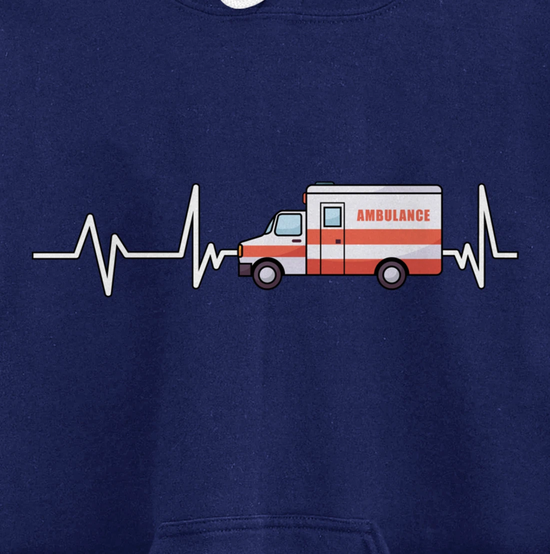 Ambulance Heartbeat Ambulance EMT Gift Ambulance Pullover Hoodie