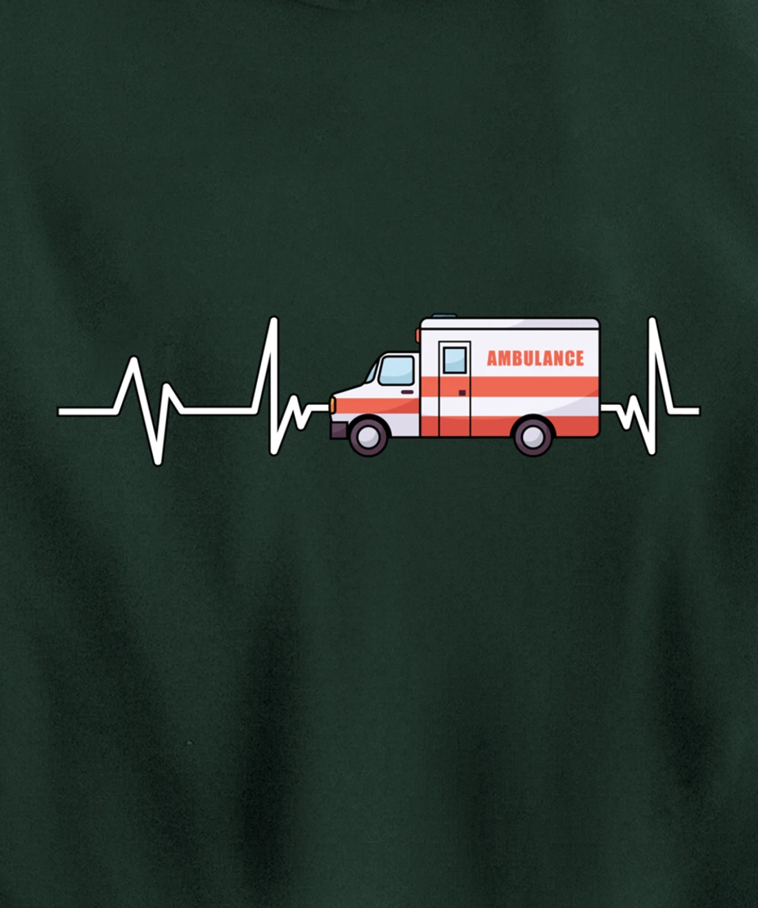 Ambulance Heartbeat Ambulance EMT Gift Ambulance Pullover Hoodie