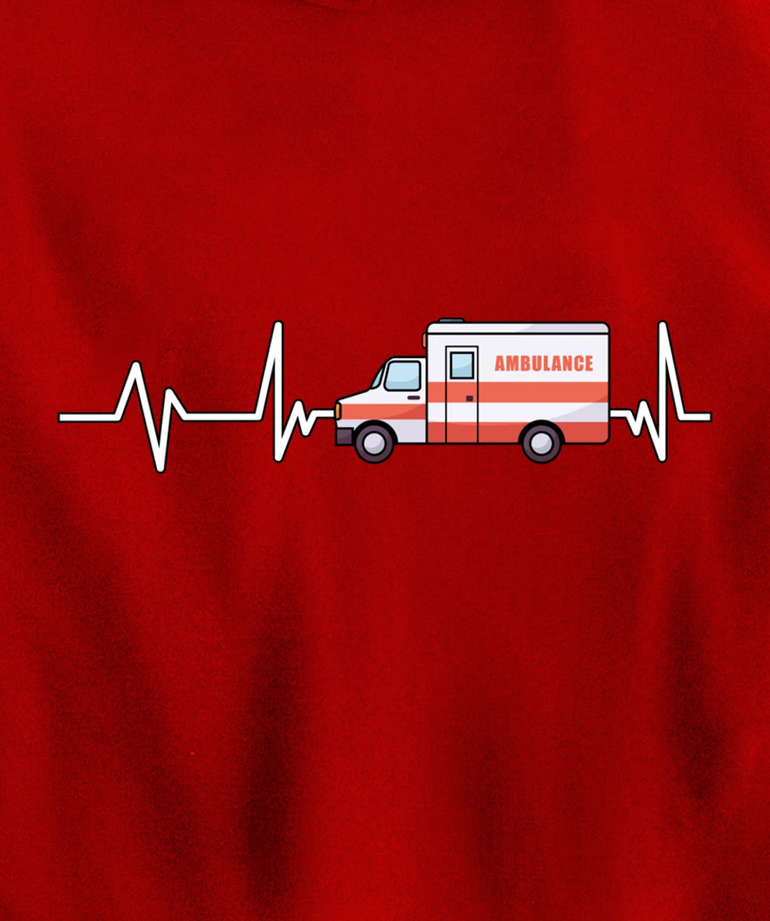 Ambulance Heartbeat Ambulance EMT Gift Ambulance Pullover Hoodie