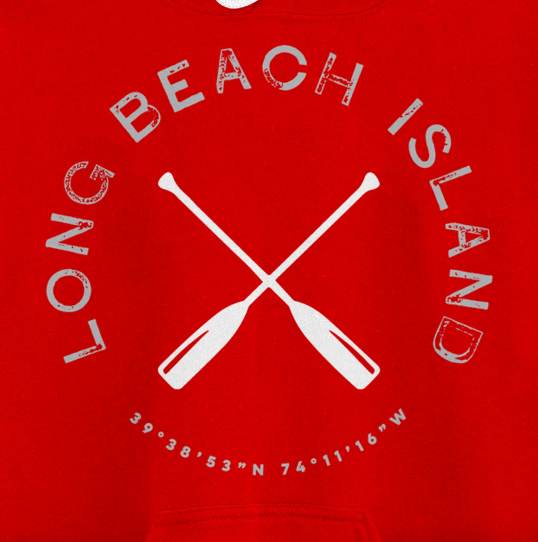 Long Beach Island LBI New Jersey Vintage Retro Pullover Hoodie