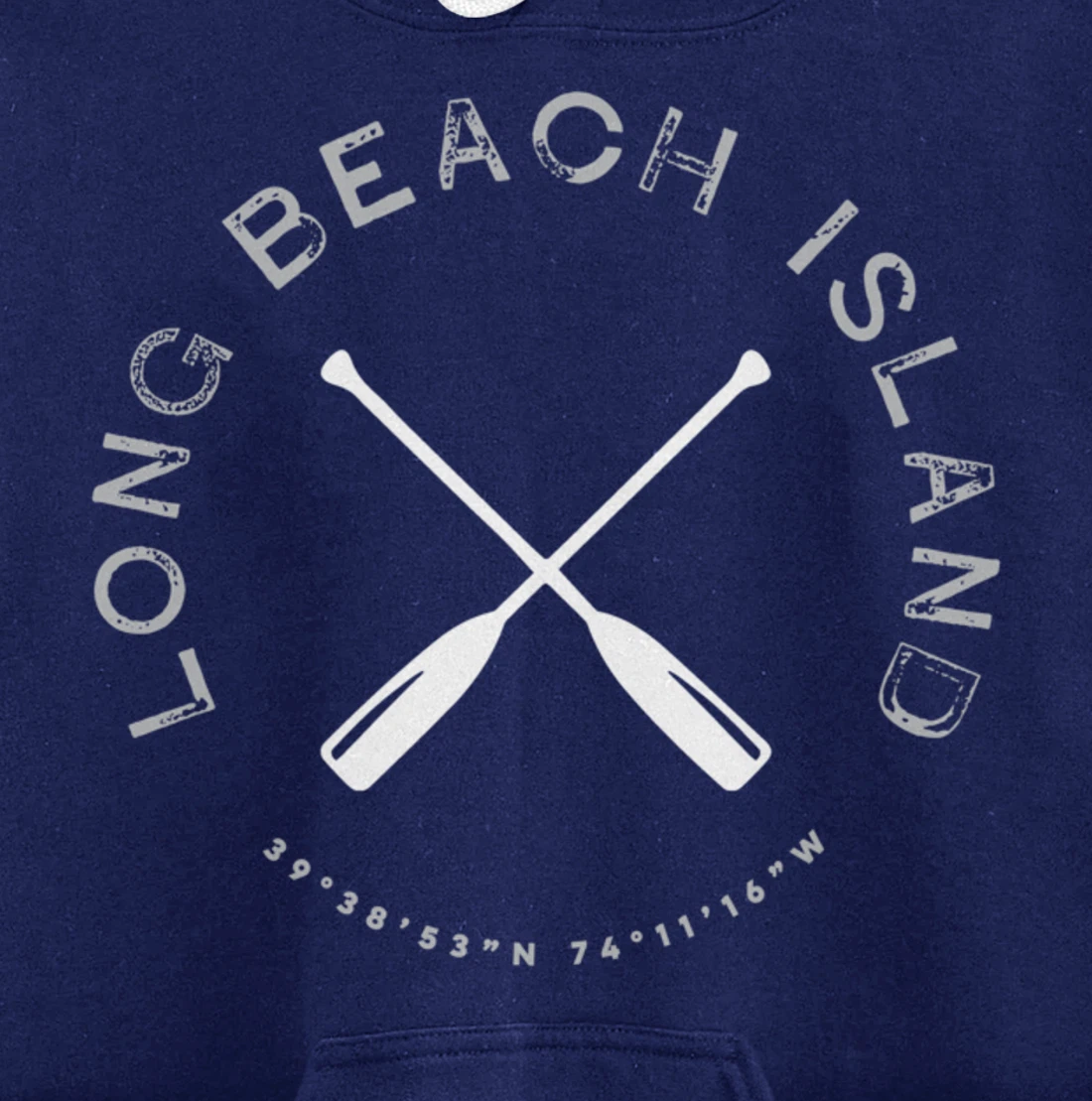 Long Beach Island LBI New Jersey Vintage Retro Pullover Hoodie
