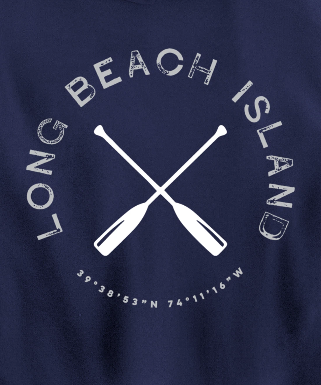Long Beach Island LBI New Jersey Vintage Retro Pullover Hoodie