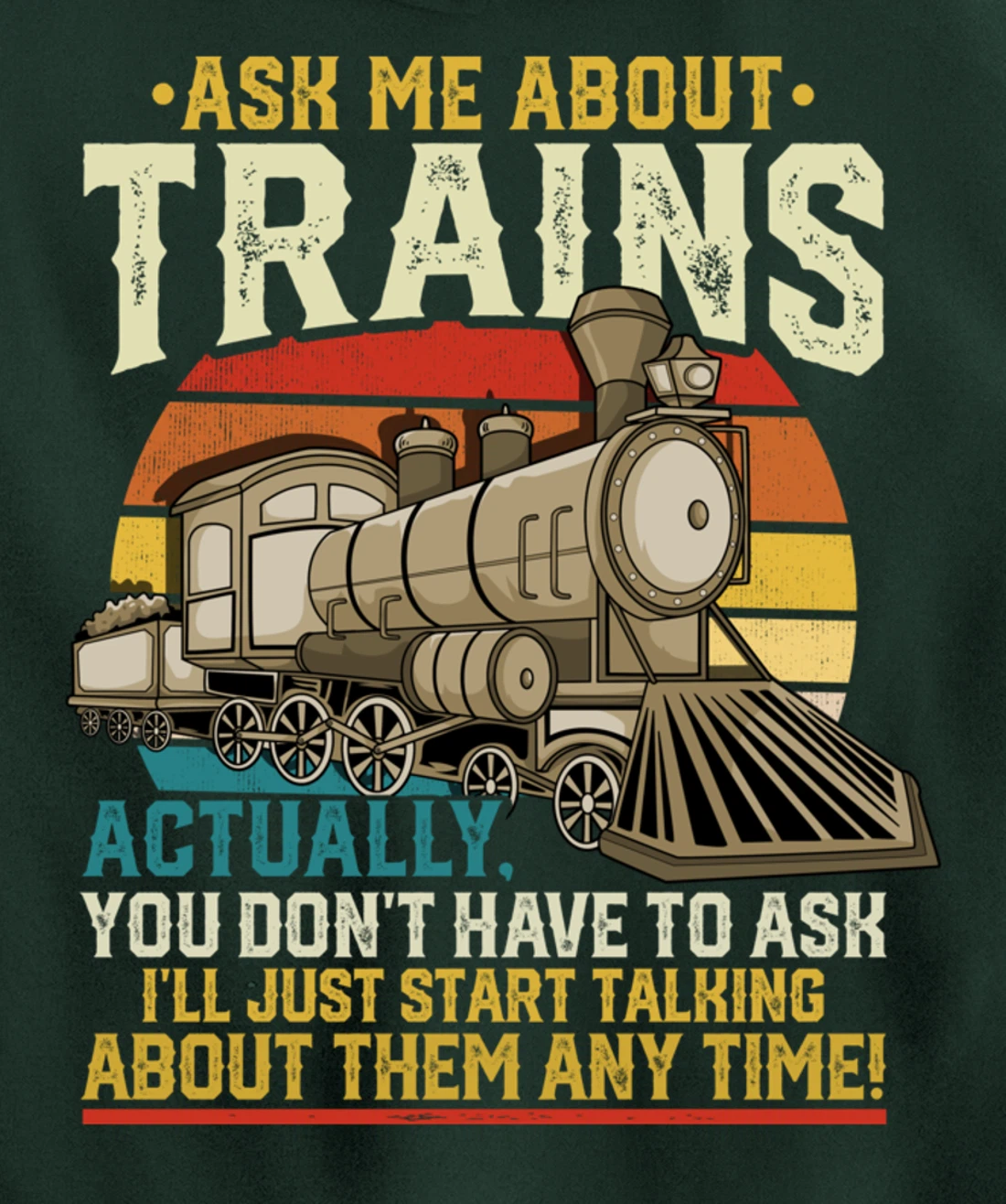 Trainspotting Trainspotter Model Trains Train Model Gift Pullover Hoodie