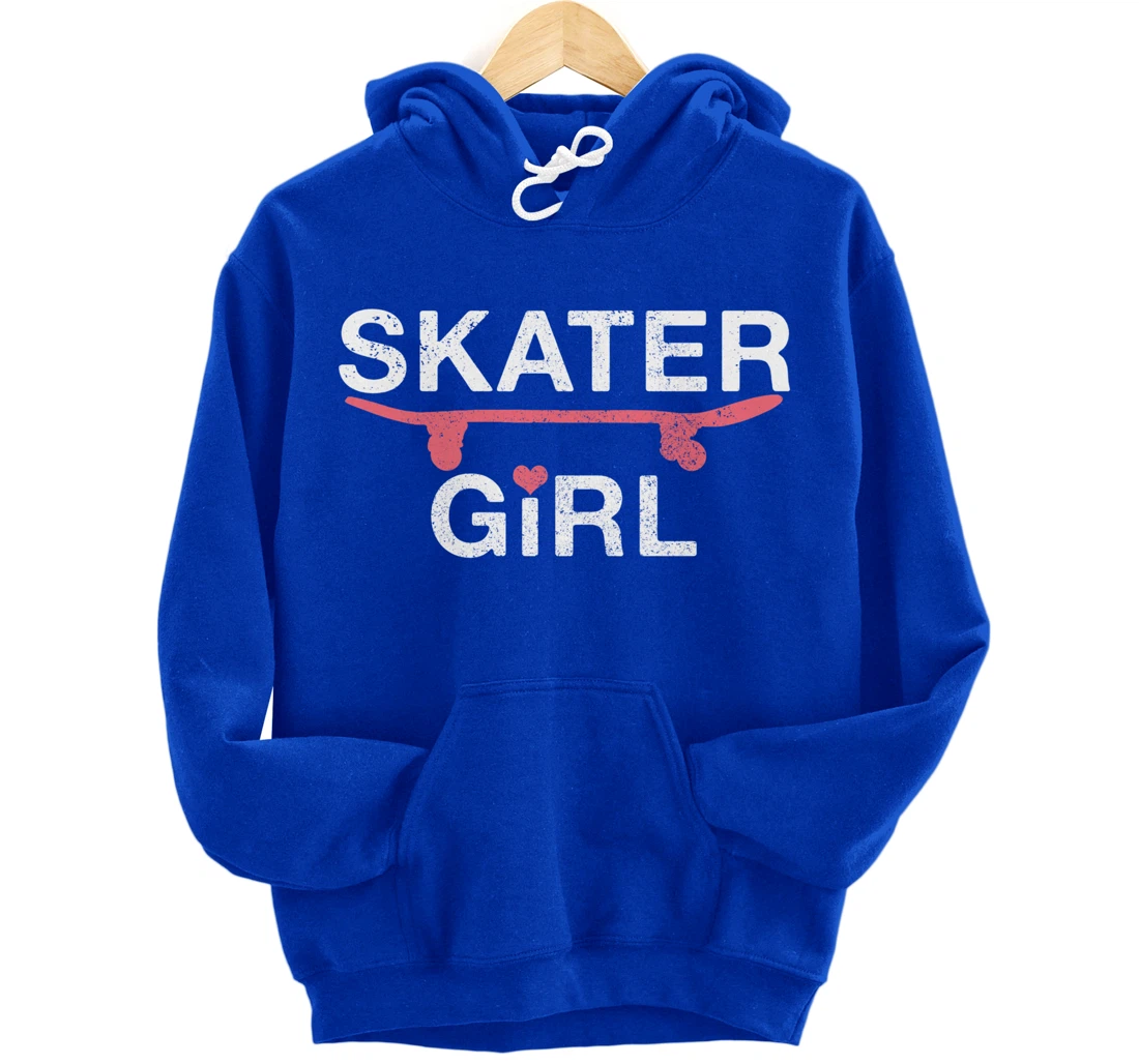 Skater Girl Gift Skateboard Skating Skateboarding Skate Pullover Hoodie