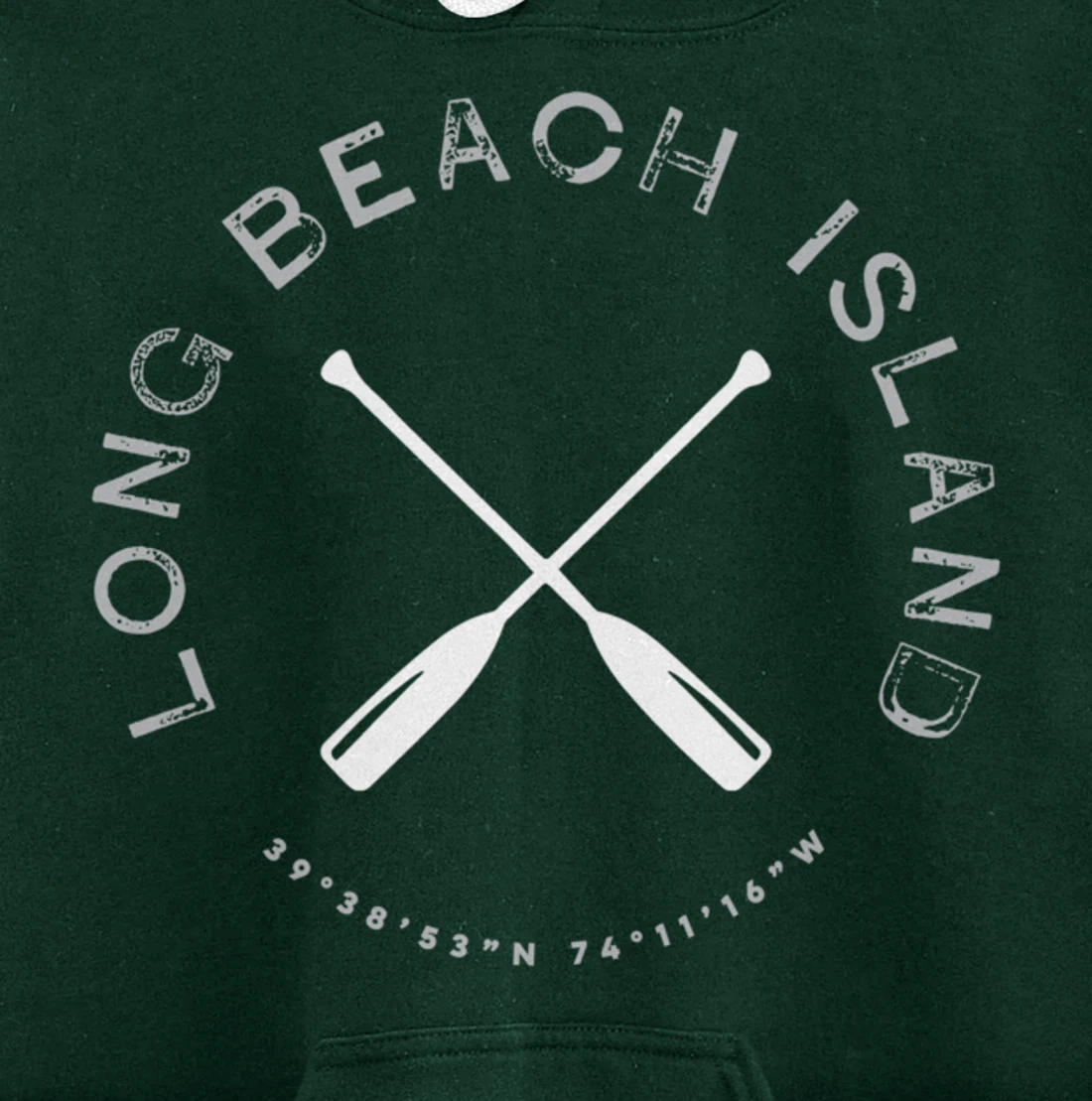 Long Beach Island LBI New Jersey Vintage Retro Pullover Hoodie