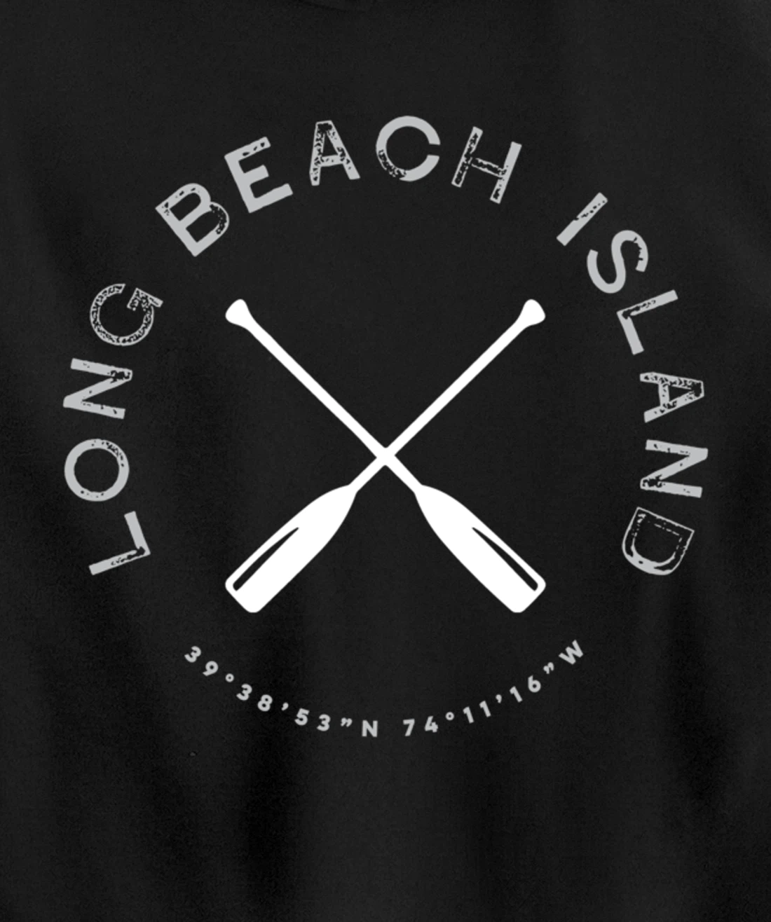 Long Beach Island LBI New Jersey Vintage Retro Pullover Hoodie