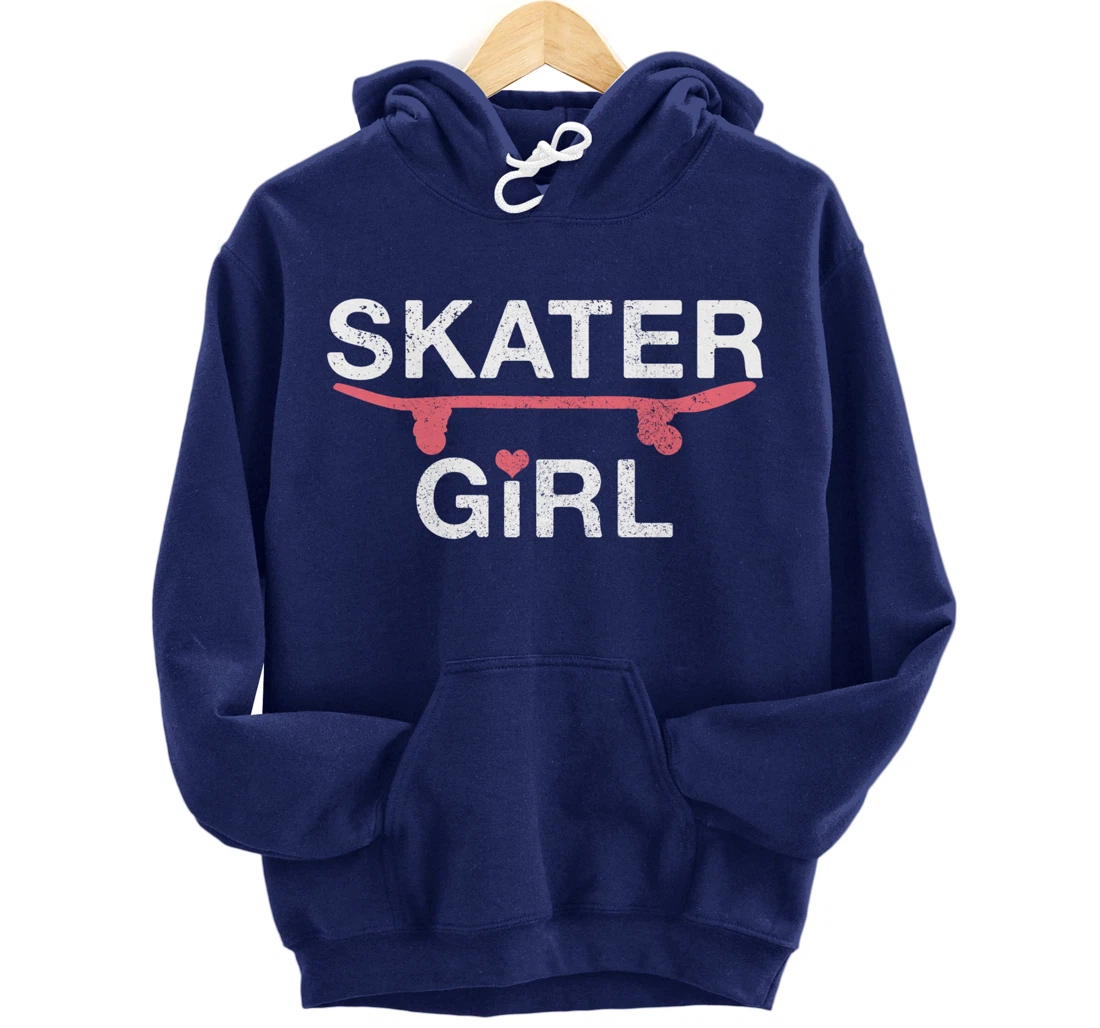 Skater Girl Gift Skateboard Skating Skateboarding Skate Pullover Hoodie
