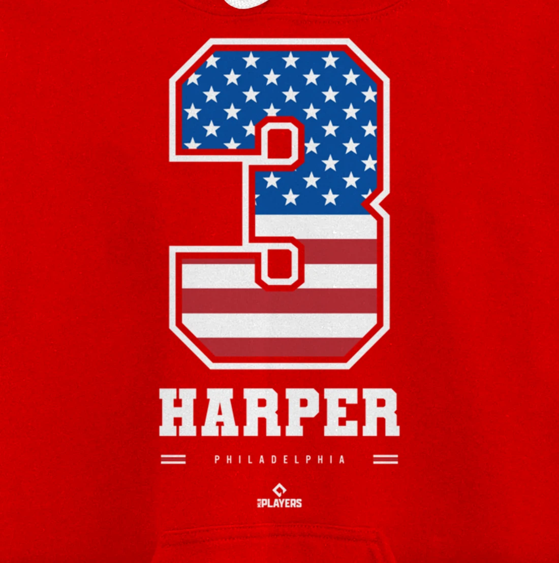 Bryce Harper - US Flag Number Pullover Hoodie