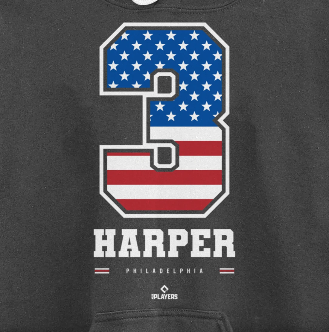 Bryce Harper - US Flag Number Pullover Hoodie