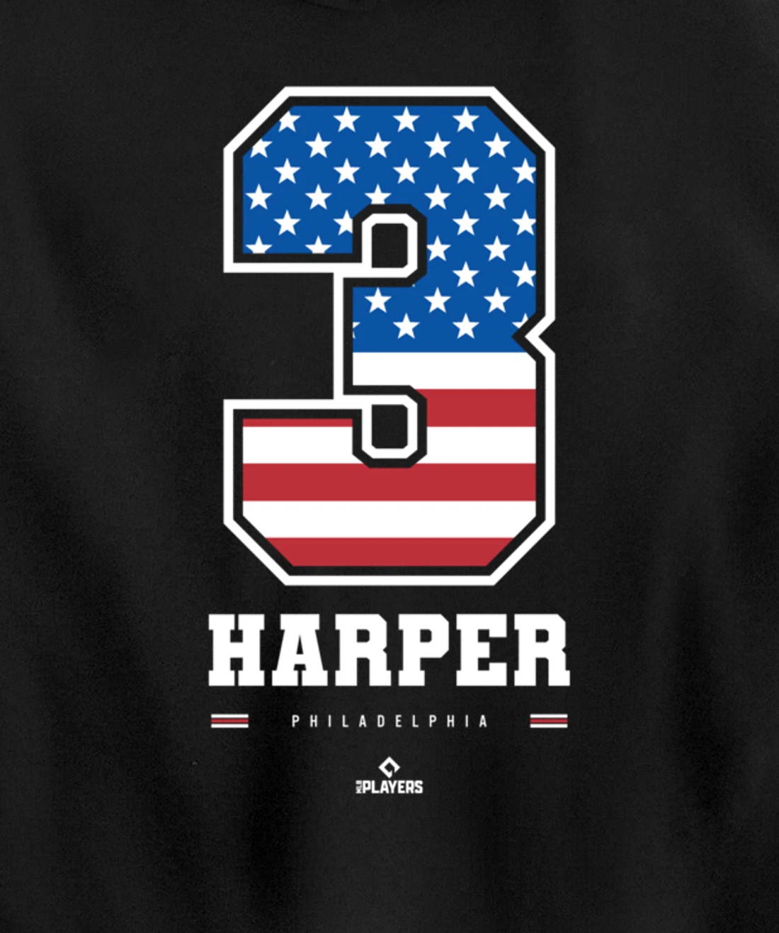 Bryce Harper - US Flag Number Pullover Hoodie