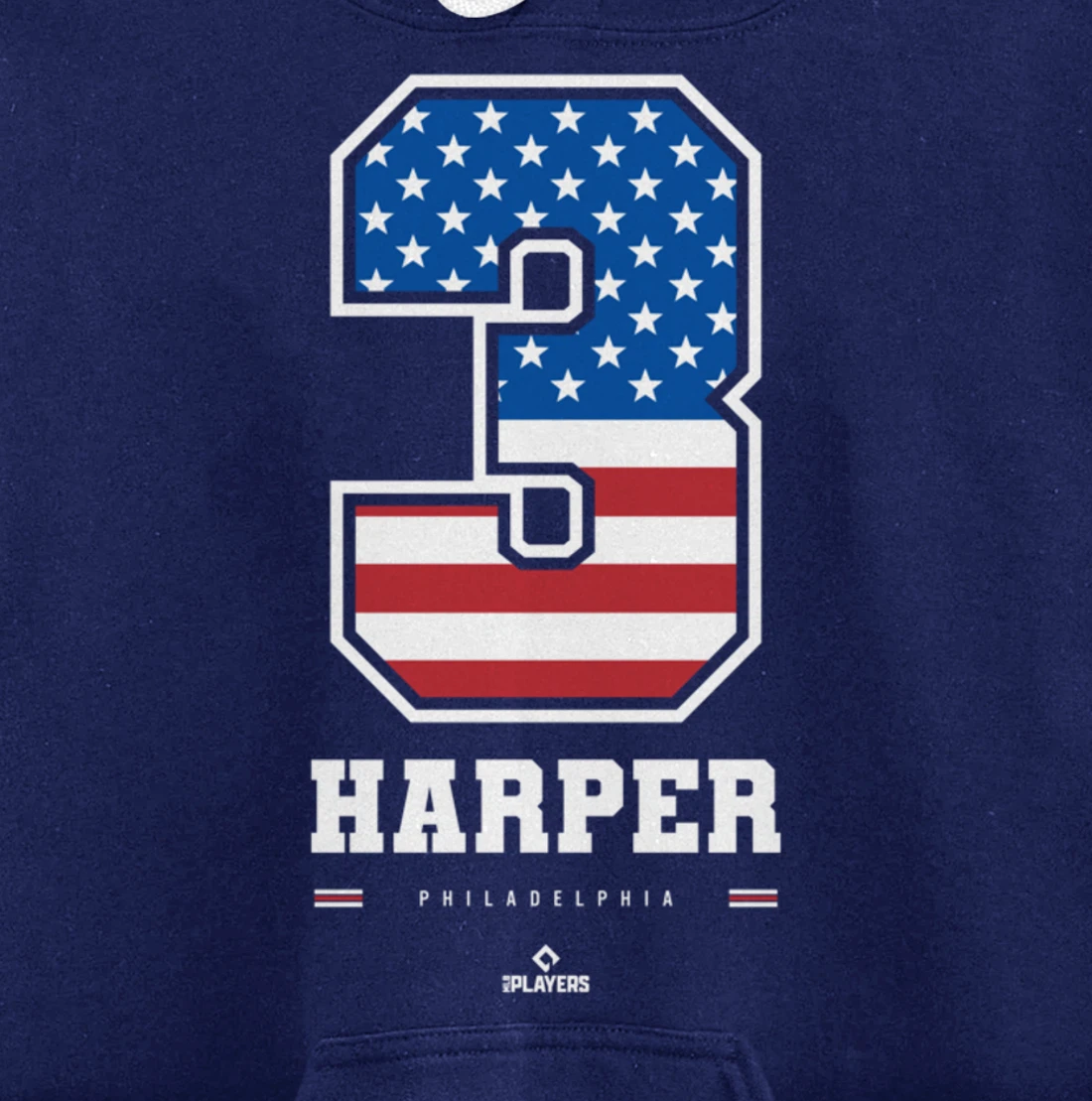 Bryce Harper - US Flag Number Pullover Hoodie