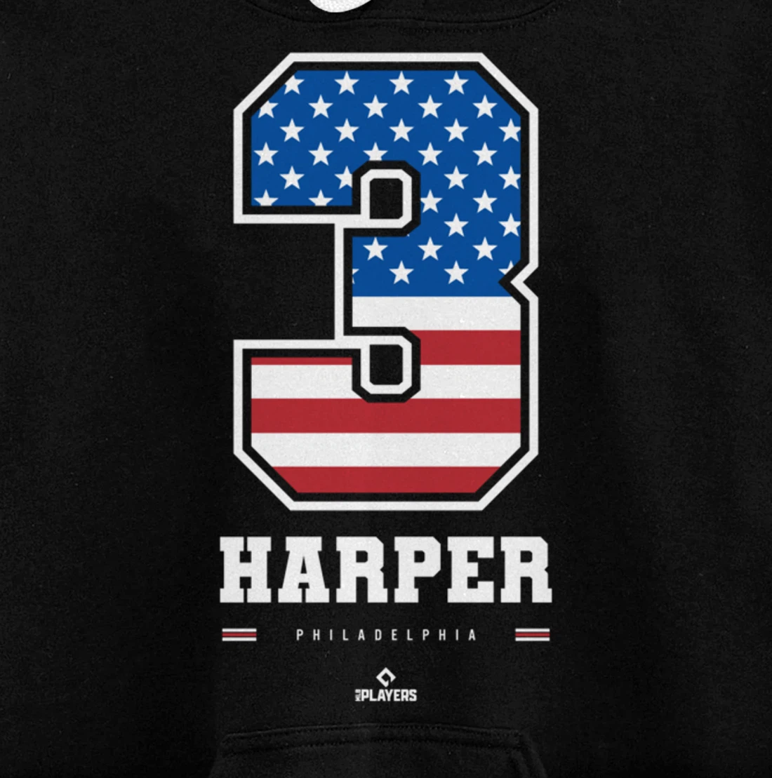 Bryce Harper - US Flag Number Pullover Hoodie