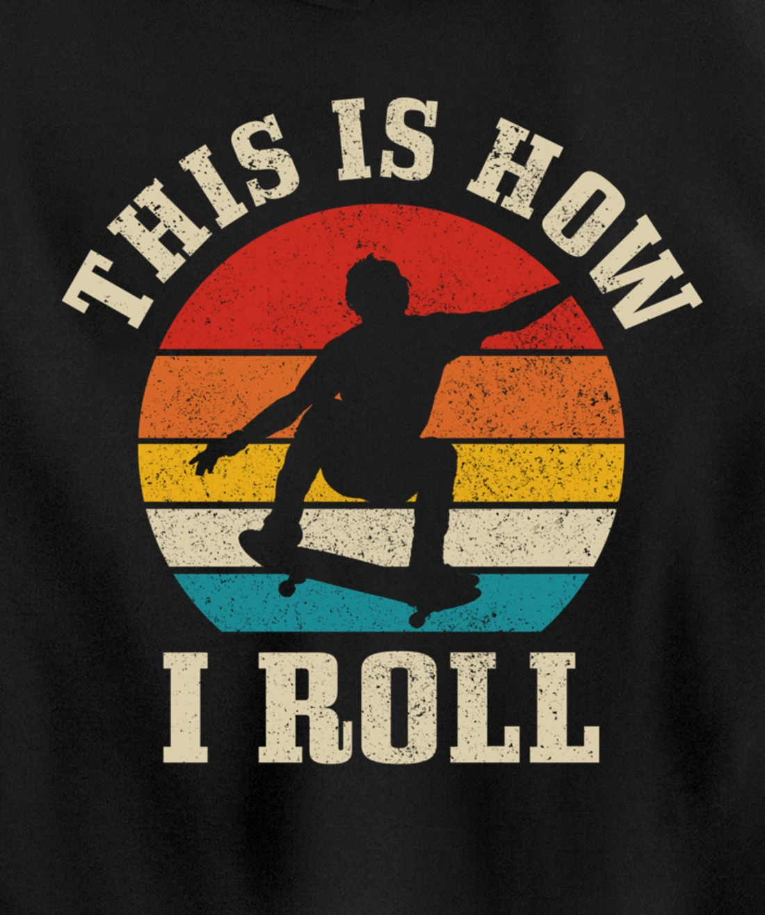 Skater Gift Vintage Skateboarding Skateboard Skate Skating Pullover Hoodie