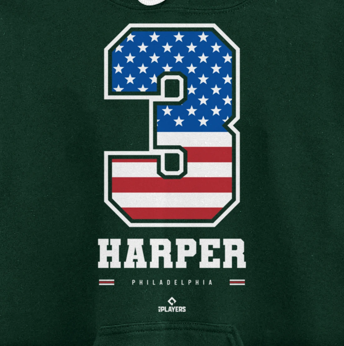 Bryce Harper - US Flag Number Pullover Hoodie