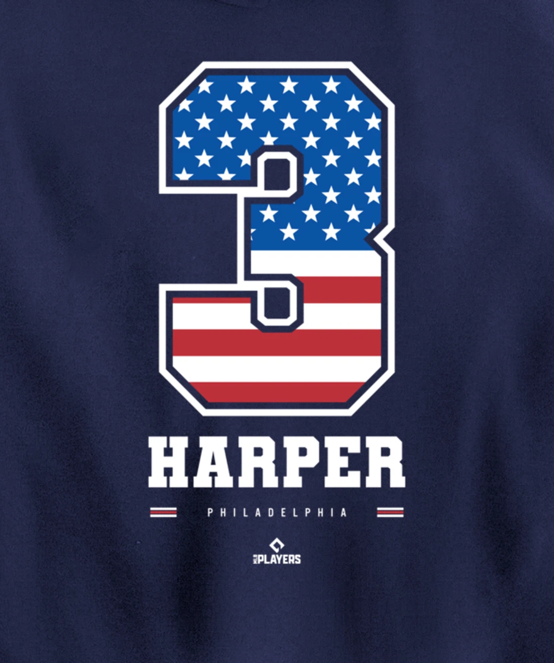 Bryce Harper - US Flag Number Pullover Hoodie
