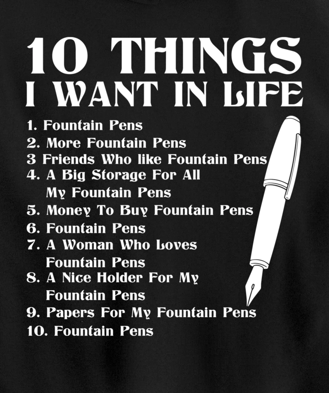 Fountain Pen Merch Funny - Top Gifts For Fountain Pen Lovers Pullover Hoodie