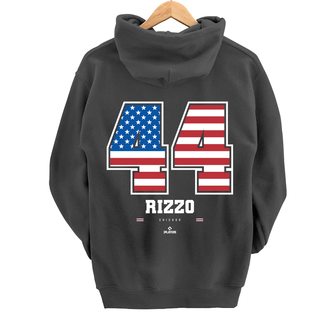 Anthony Rizzo - US Flag Number Pullover Hoodie