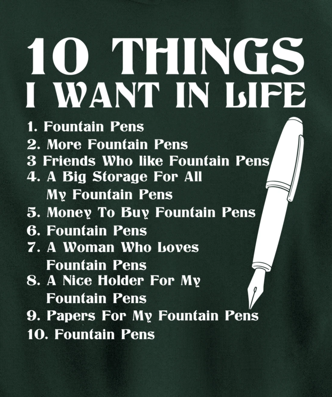 Fountain Pen Merch Funny - Top Gifts For Fountain Pen Lovers Pullover Hoodie