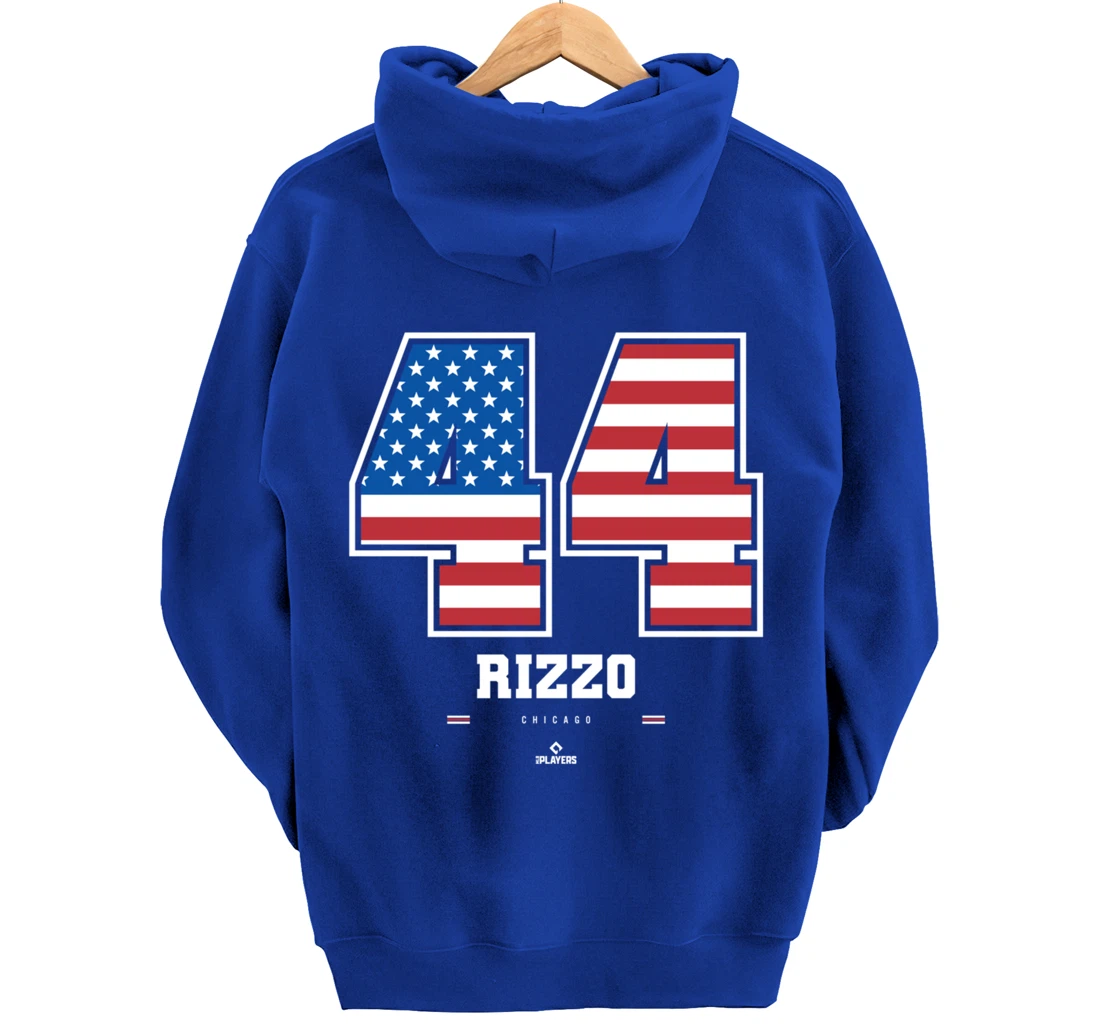 Anthony Rizzo - US Flag Number Pullover Hoodie