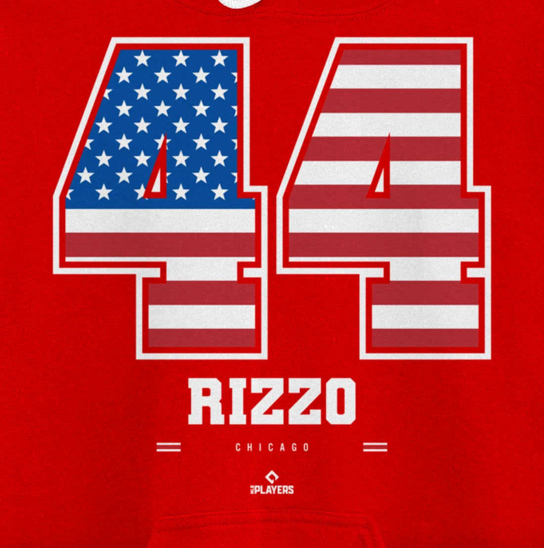 Anthony Rizzo - US Flag Number Pullover Hoodie