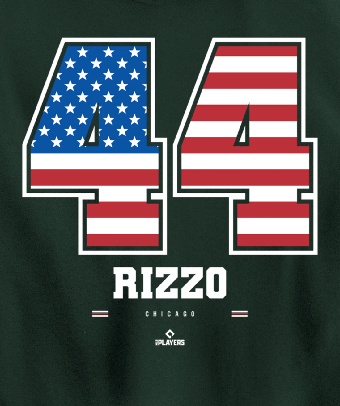 Anthony Rizzo - US Flag Number Pullover Hoodie