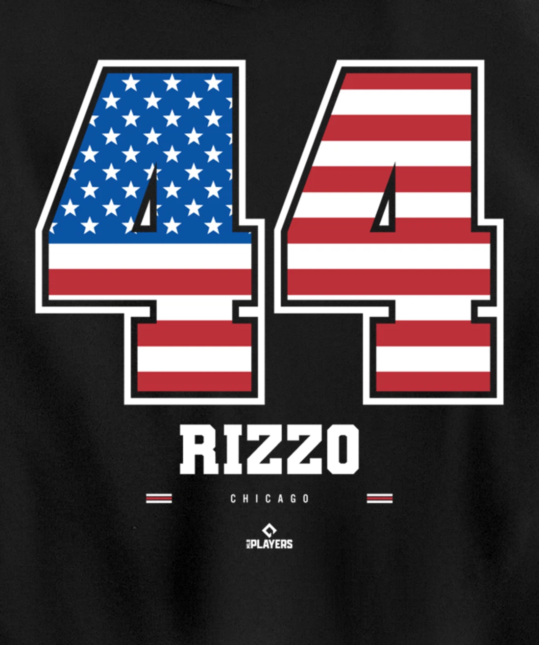 Anthony Rizzo - US Flag Number Pullover Hoodie