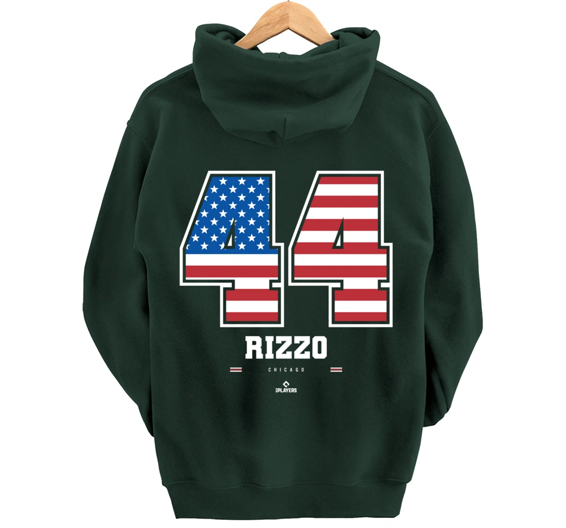 Anthony Rizzo - US Flag Number Pullover Hoodie