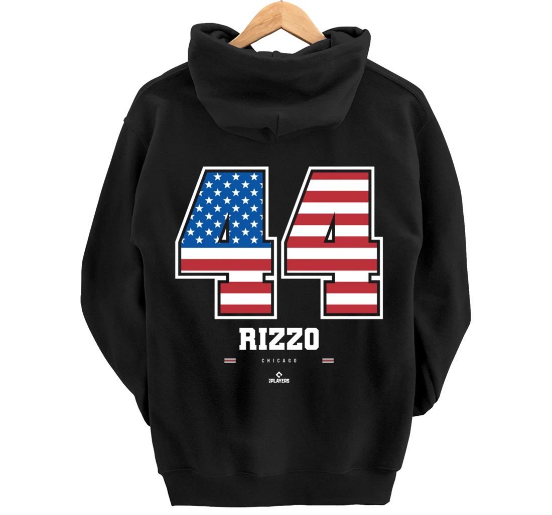 Anthony Rizzo - US Flag Number Pullover Hoodie