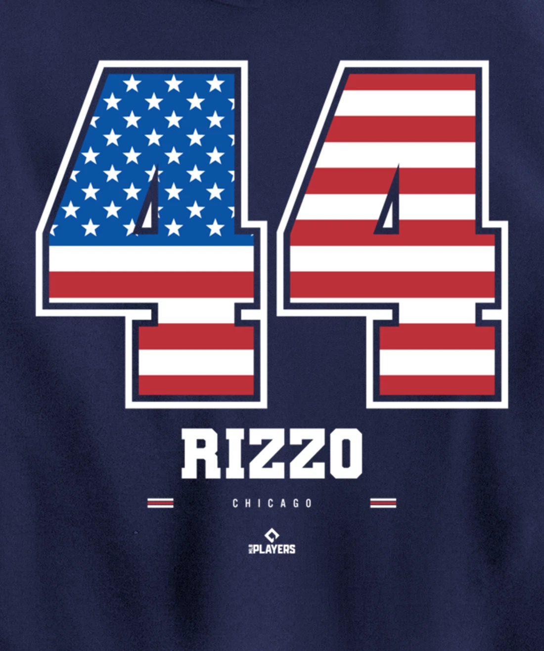Anthony Rizzo - US Flag Number Pullover Hoodie