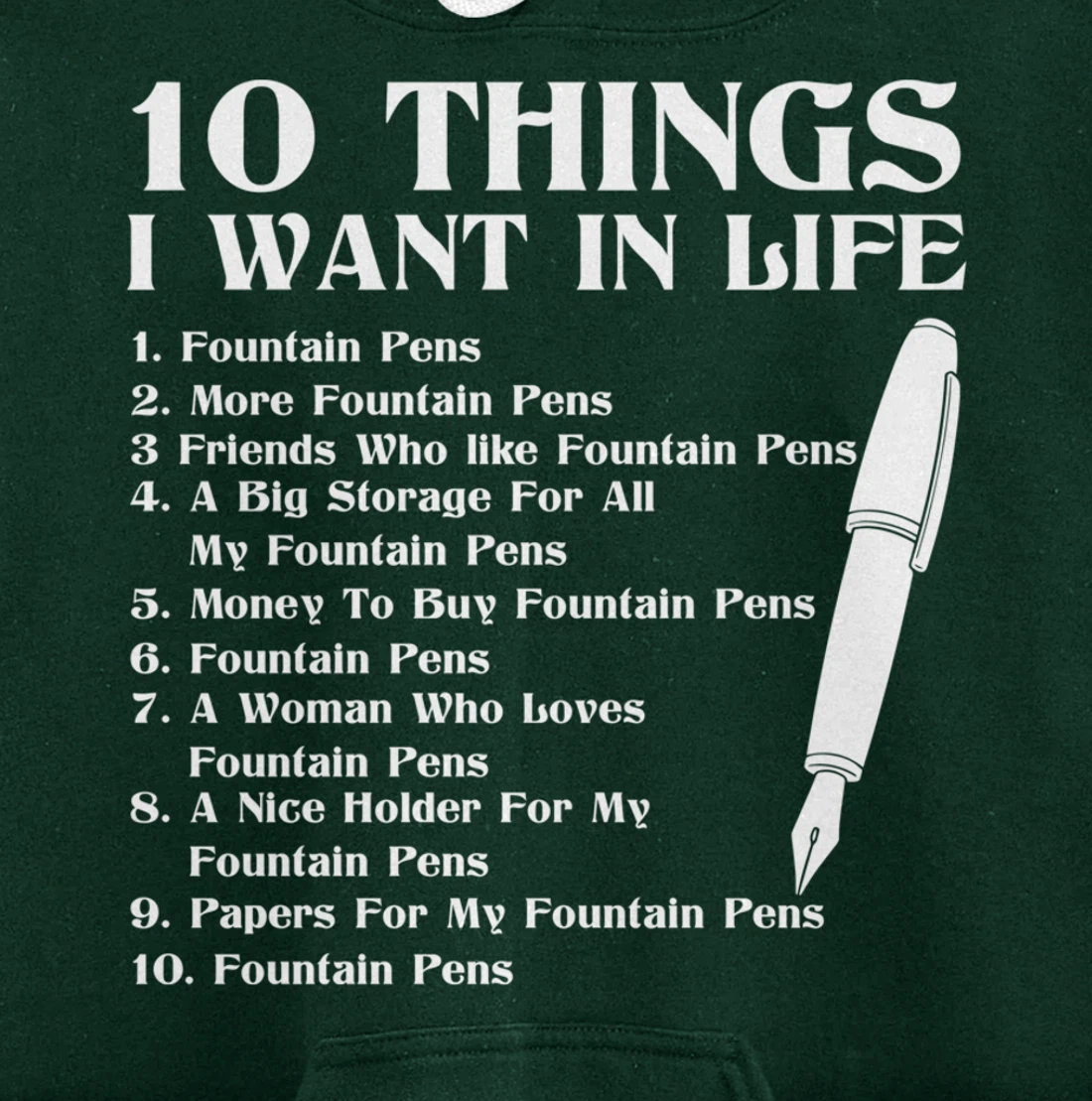 Fountain Pen Merch Funny - Top Gifts For Fountain Pen Lovers Pullover Hoodie