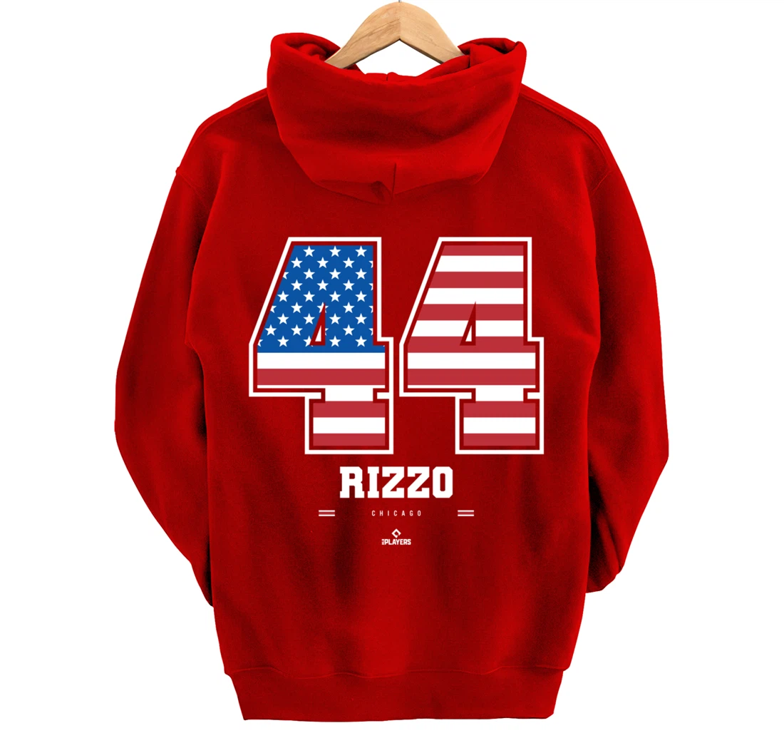 Anthony Rizzo - US Flag Number Pullover Hoodie