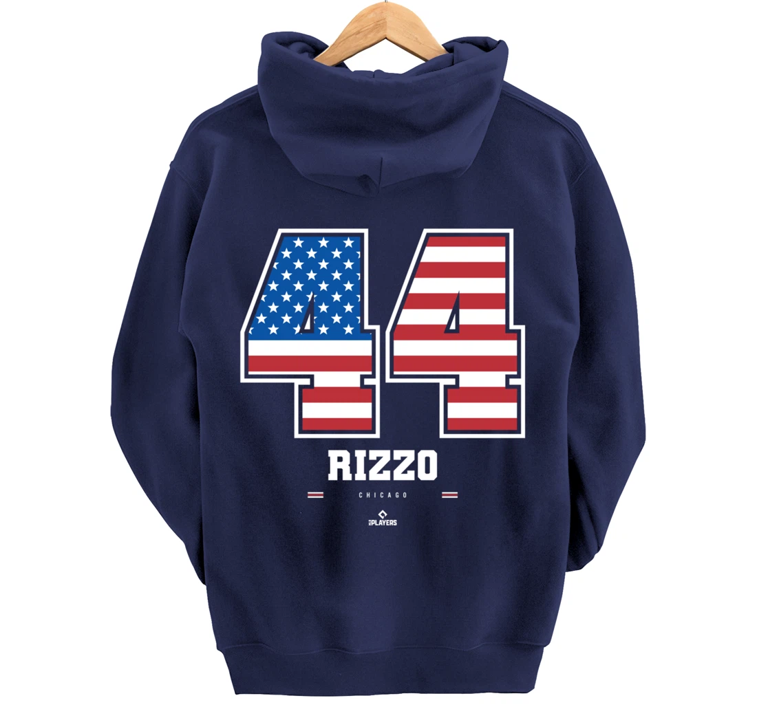 Anthony Rizzo - US Flag Number Pullover Hoodie