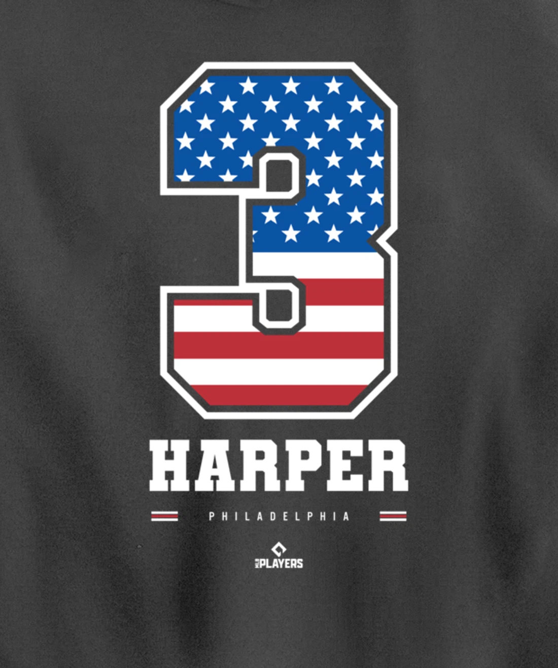 Bryce Harper - US Flag Number Pullover Hoodie