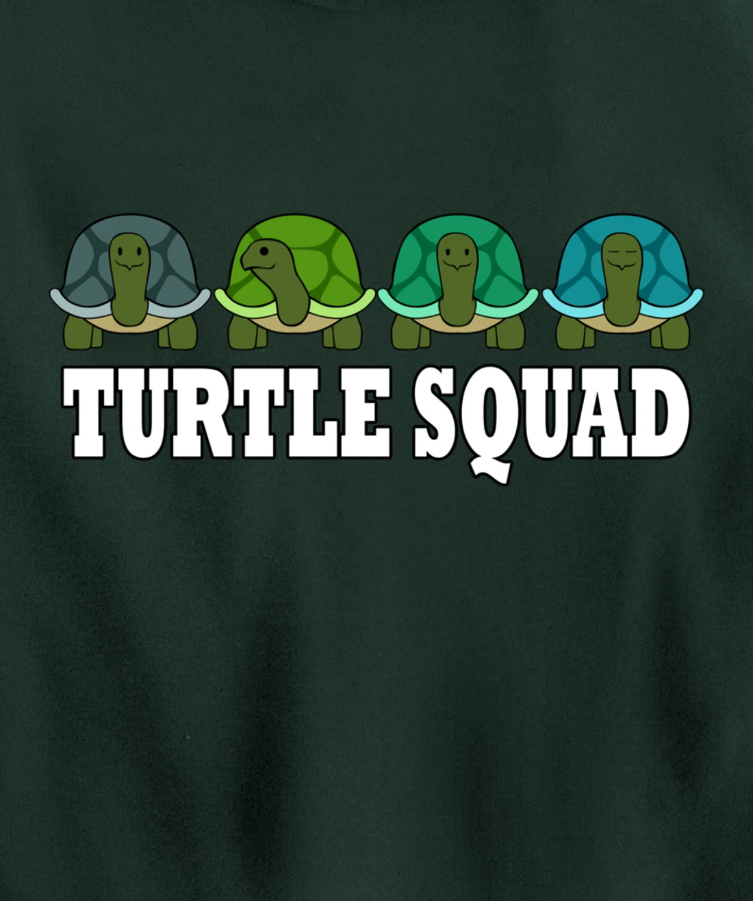 Turtle Squad Funny Tortoise Team Saying Pullover Hoodie